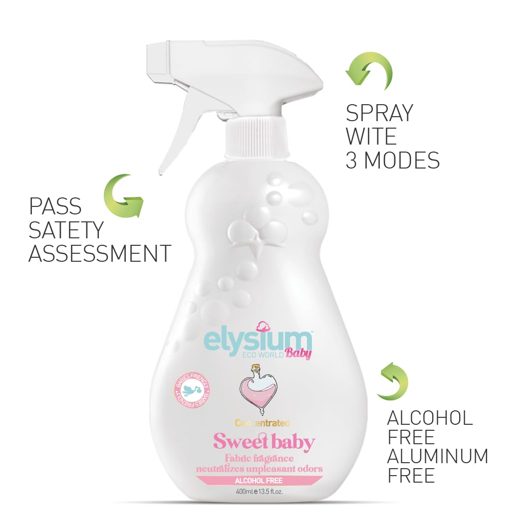 Baby Fabric Spray Freshener and Room Spray - Non Toxic Ingredients, Alcohol Free and Allergan Free Linen Spray for Bedding and Air Freshener – Long-Lasting Fragrance Refresher and Deodorizer Spray.
